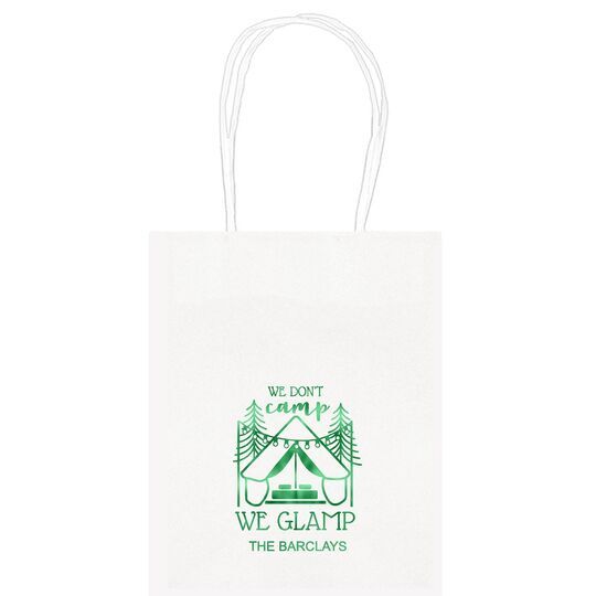 We Don't Camp We Glamp Mini Twisted Handled Bags